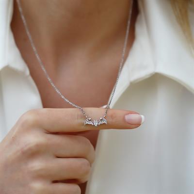 Batman Asansörlü Gümüş Kolye