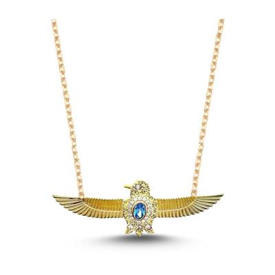 Baykuş Gold Tasarım Gold Gümüş Kolye