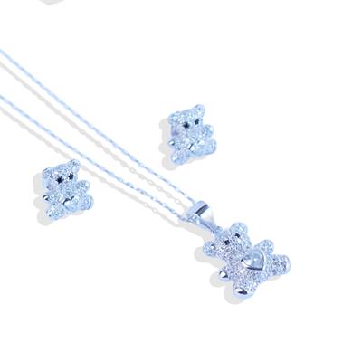 Bear Zirkon Taşlı Gümüş Set
