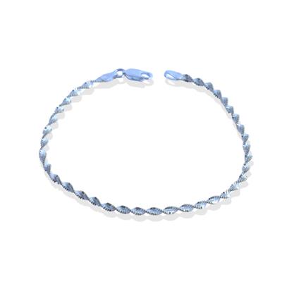 Burgu Çift Renkli Gümüş Bileklik