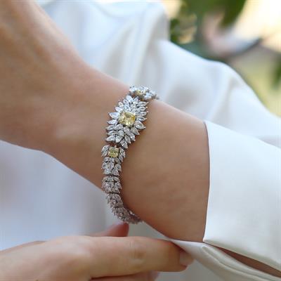 Citrine Dreams Işıltı Gümüş Bileklik