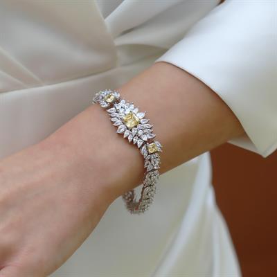 Citrine Dreams Işıltı Gümüş Bileklik