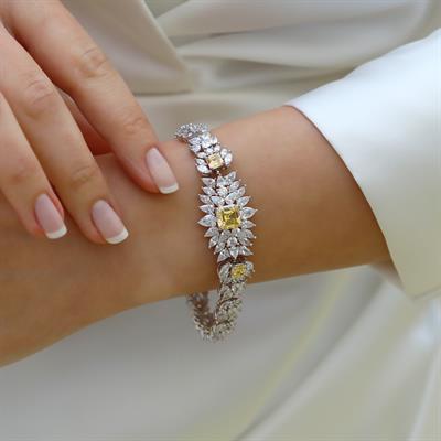 Citrine Dreams Işıltı Gümüş Bileklik