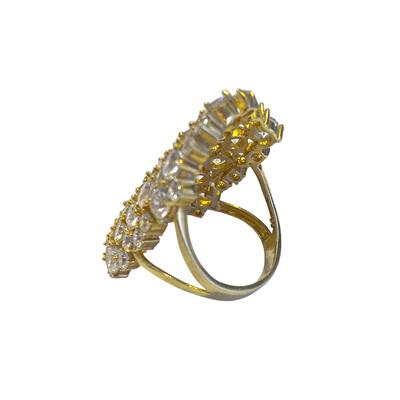 Çoktaşlı Gold Gümüş Yüzük