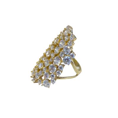 Çoktaşlı Gold Gümüş Yüzük