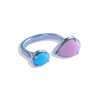 Damla Elips Gümüş Yüzük