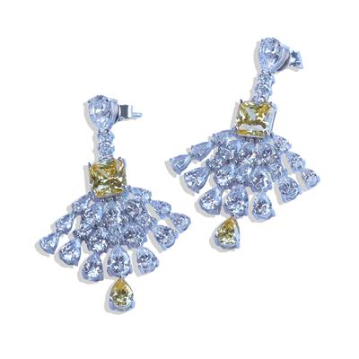 Damla Sitrin Taşlı Işıltı Gümüş Küpe