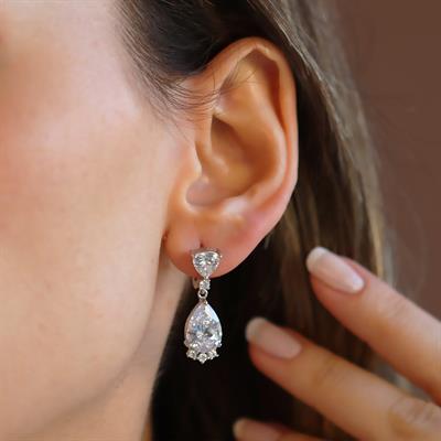 Damla Taşlı Gümüş Zirkon Takım