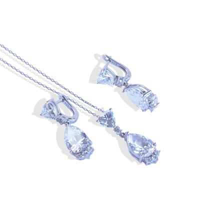 Damla Taşlı Gümüş Zirkon Takım