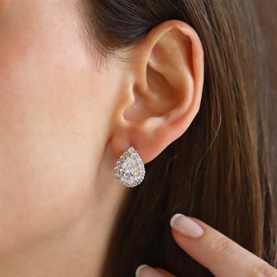 Damla Taşlı Sky Diamond Gümüş Küpe