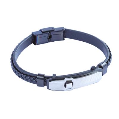 Deri Plaka Erkek Bileklik