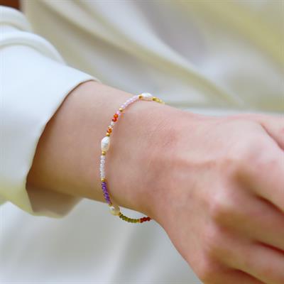 Doğaltaş İncili Gümüş Bileklik