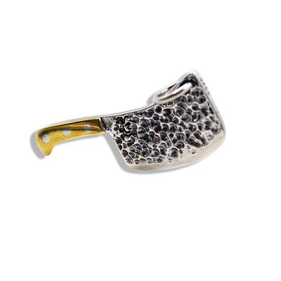 Dövme El İşi Bıçak Gümüş Kolye Ucu