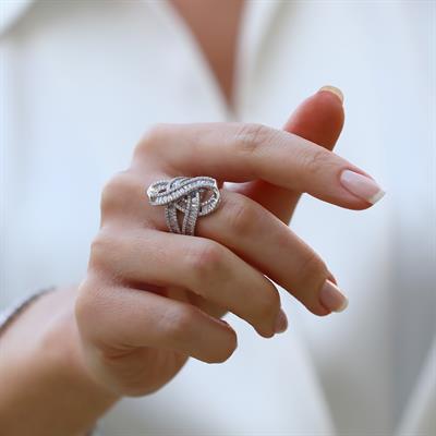 Düğüm Baget Gümüş Yüzük