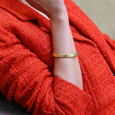 Düz 8mm Gold Gümüş Kelepçe