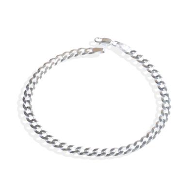 Elips Gurmet 5mm Gümüş Erkek Bileklik