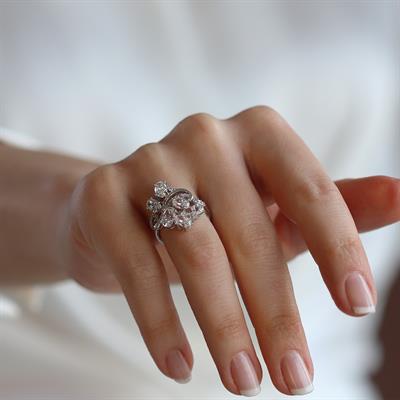 Elips Taşlı Sky Diamond Gümüş Yüzük