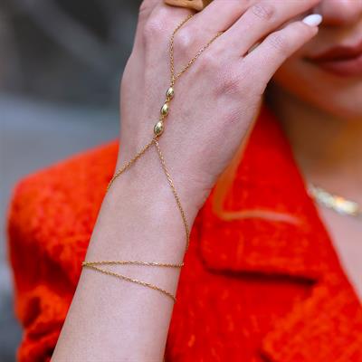 Elips Üçlü Gold Gümüş Şahmeran