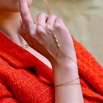 Elips Üçlü Gold Gümüş Şahmeran