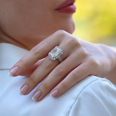 Emerald Icecut Taşlı Gümüş Yüzük