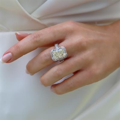 Emerald Icecut Taşlı Gümüş Yüzük