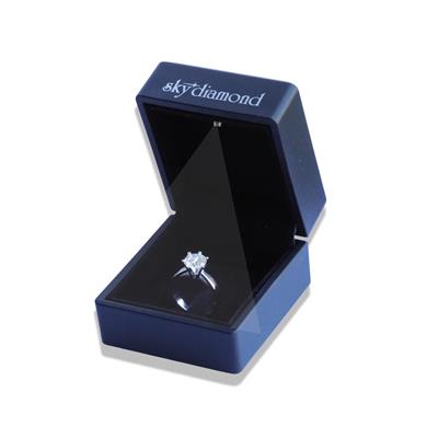 Emerald Kesim 925 Ayar Sky Diamond Gümüş Yüzük
