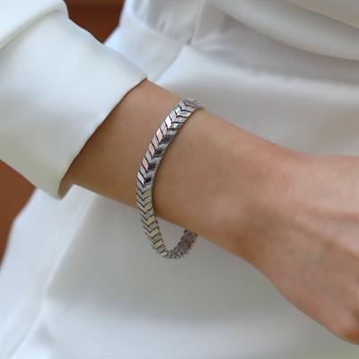 Fizyon Başak Gümüş Bileklik