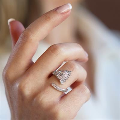 Flamenko Zirkon Taşlı Gümüş Yüzük