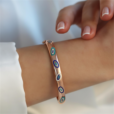 Fortuna Modeli Rose Gold Gümüş Kelepçe