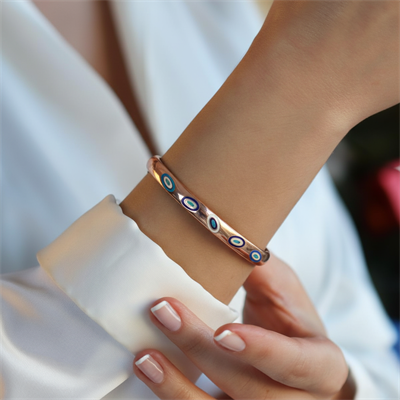 Fortuna Modeli Rose Gold Gümüş Kelepçe