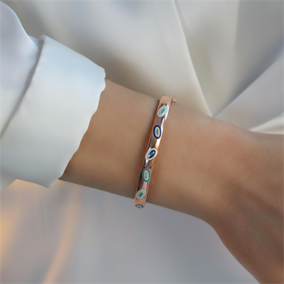 Fortuna Modeli Rose Gold Gümüş Kelepçe