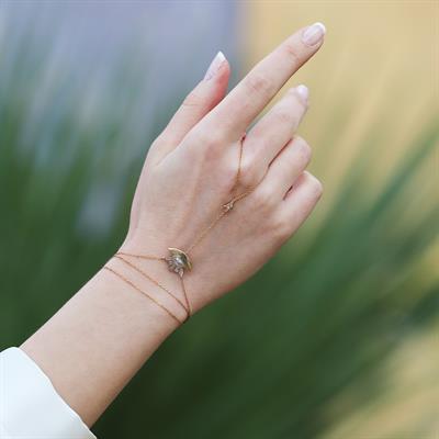 Göz Trend Gold Kaplama Gümüş Şahmeran