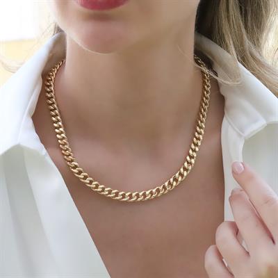 Gurmet Gold Kaplama Gümüş Zincir