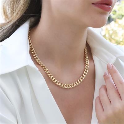 Gurmet Gold Kaplama Gümüş Zincir