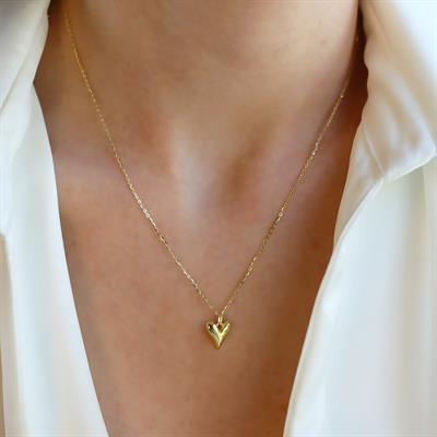 İkili Kalp İncili Kombin Kolye