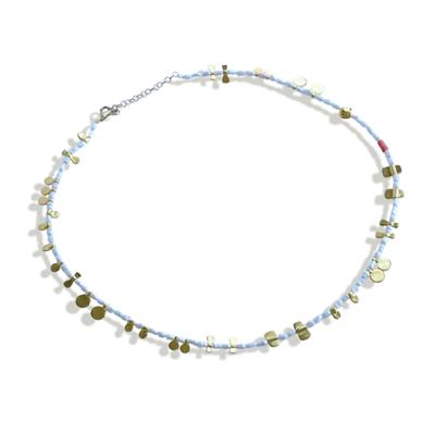 İnci Doğaltaşlı Gold Gümüş Kolye