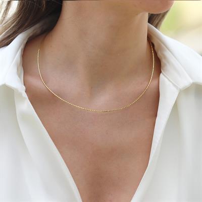 İtalyan İnce Desenli Gümüş Zincir