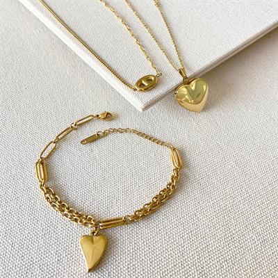 Kalp Açılır Bileklik 3lü Çelik Set