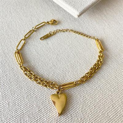 Kalp Açılır Bileklik 3lü Çelik Set