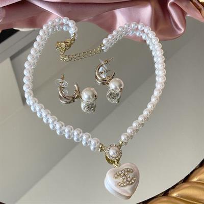 Kalp İncili Princess Gold Çelik Set 