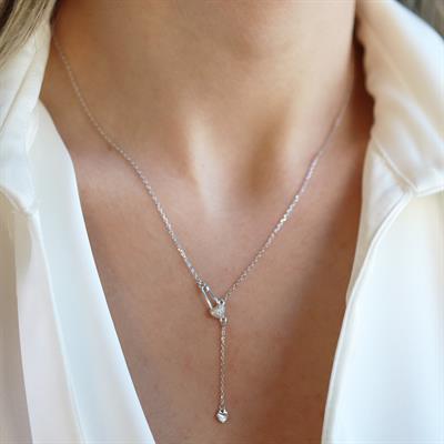 Kalp Sallantı Gümüş Kolye