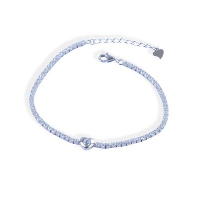 Kalp Su Yolu Gümüş Bileklik