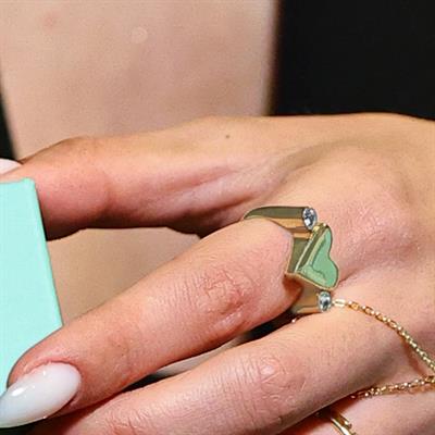 Kalp Trend Gold Gümüş Yüzük