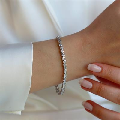 Kalpli Su Yolu Gümüş Bileklik