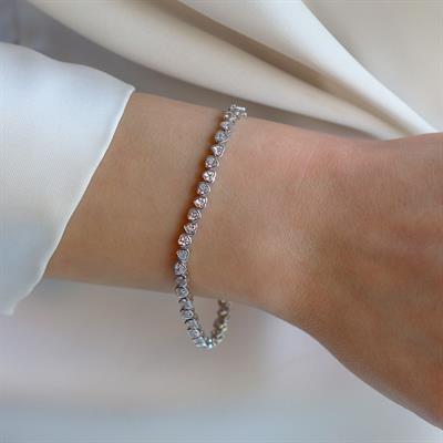 Kalpli Su Yolu Gümüş Bileklik