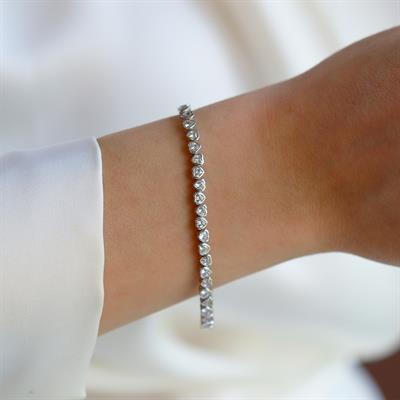 Kalpli Su Yolu Gümüş Bileklik