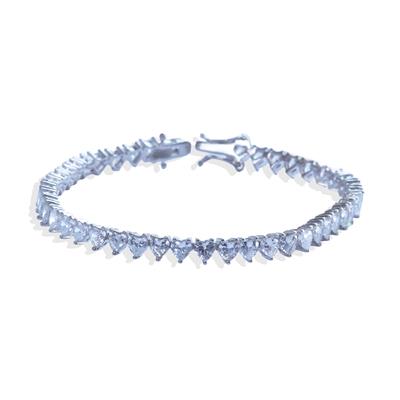 Kalpli Su Yolu Zirkon Taşlı Gümüş Bileklik