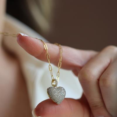 Kalpli Trend Gold Kaplama Gümüş Kolye