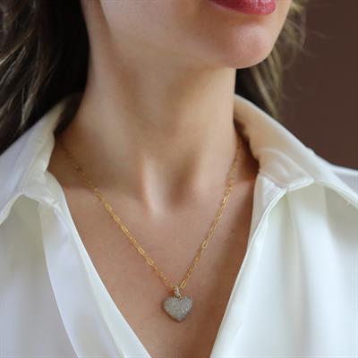 Kalpli Trend Gold Kaplama Gümüş Kolye