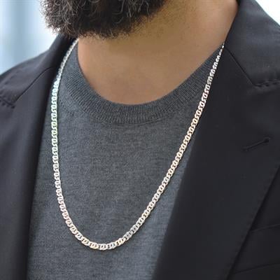 Kaplan Gözü 5mm 65cm Gümüş Zincir